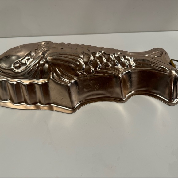 Vintage Old Dutch Copper Fish Jello Mold Large 13” - Picture 2 of 9